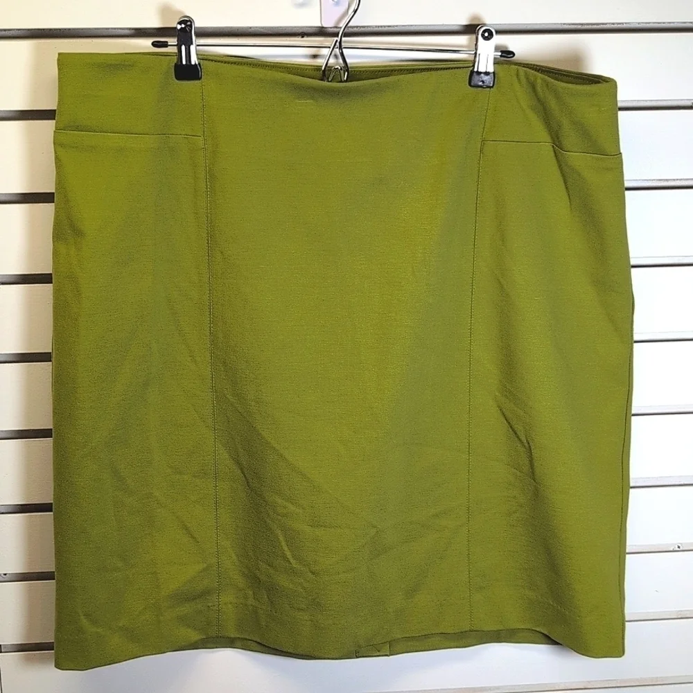 J. Jill Ponte Pencil Stretchy Green (Vine) Skirt 2X NWT